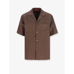 Gucci Men Gg Linen Blend Shirt